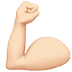 💪🏻 flexed biceps: light skin tone display on Apple